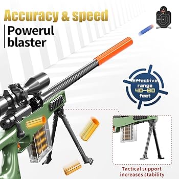 Amazon.com: Toy Gun Soft Bullets with Jump Ejecting Mag